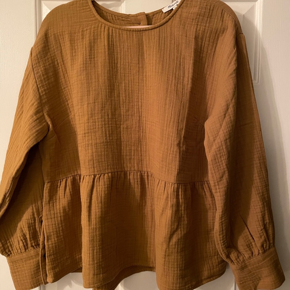 Madewell peplum top NWT